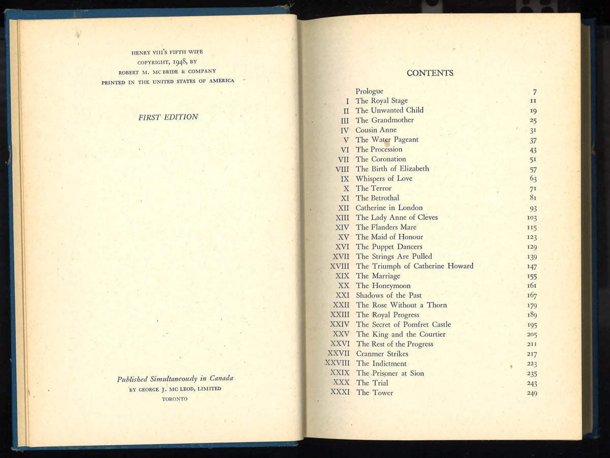Henry VIII’s Fifth Wife: The Story of Catherine Howard (1948) First Edition - The Bookstore