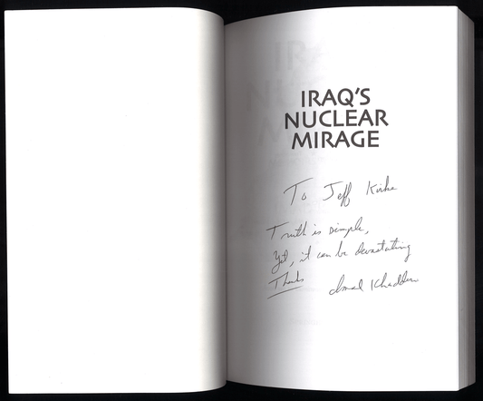 Iraq's Nuclear Mirage: Memoirs and Delusions (Signed) - The Bookstore