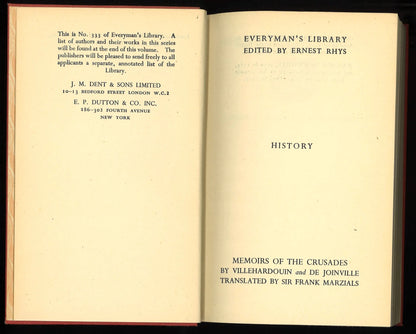 Memoirs of the Crusades: Villehardouin and De Joinville (Everyman's Library series) - The Bookstore