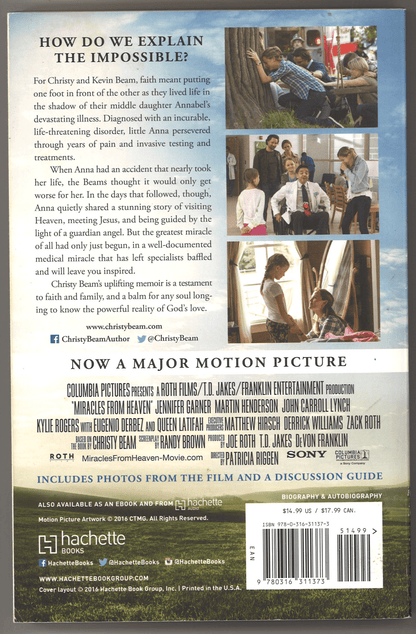 Miracles from Heaven: A Little Girl and Her Amazing Story of Healing - The Bookstore