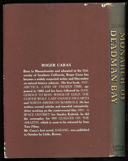 Monarch of Deadman Bay: The Life and Death of a Kodiak Bear  –  First Edition, 1969