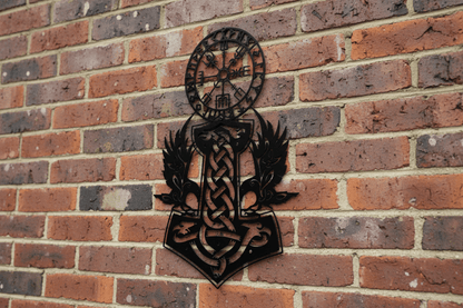 Nordic Crow Metal Wall Decor - The Bookstore