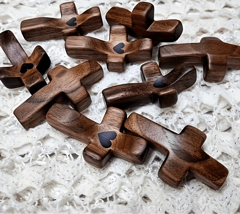 Olive Wood Thumb Cross - The Bookstore