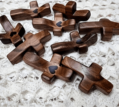 Olive Wood Thumb Cross - The Bookstore
