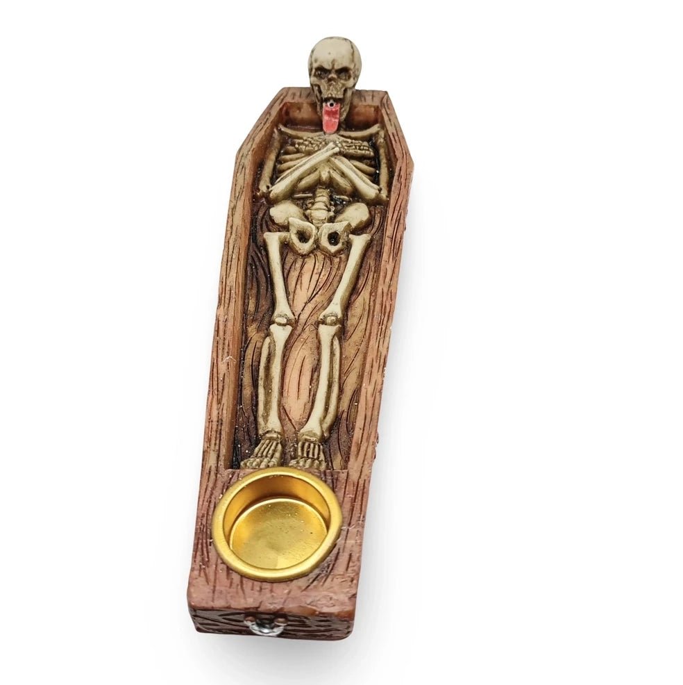 Skeleton Casket Incense Burner/Stick Holder The Bookstore 1