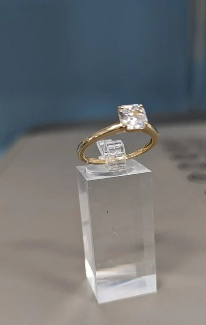 Solid Gold Asscher Ring - Size 9 My Store
