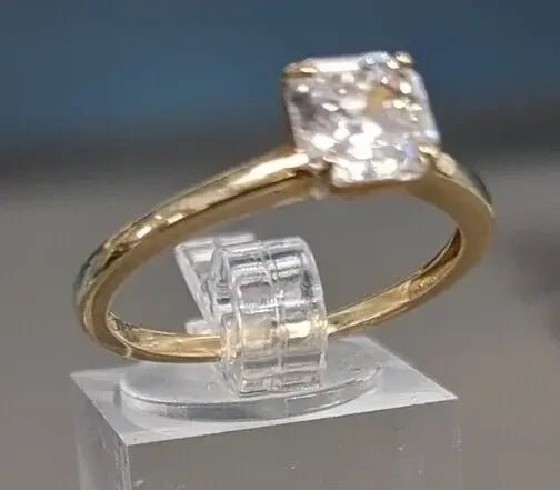 Solid Gold Asscher Ring - Size 9 My Store