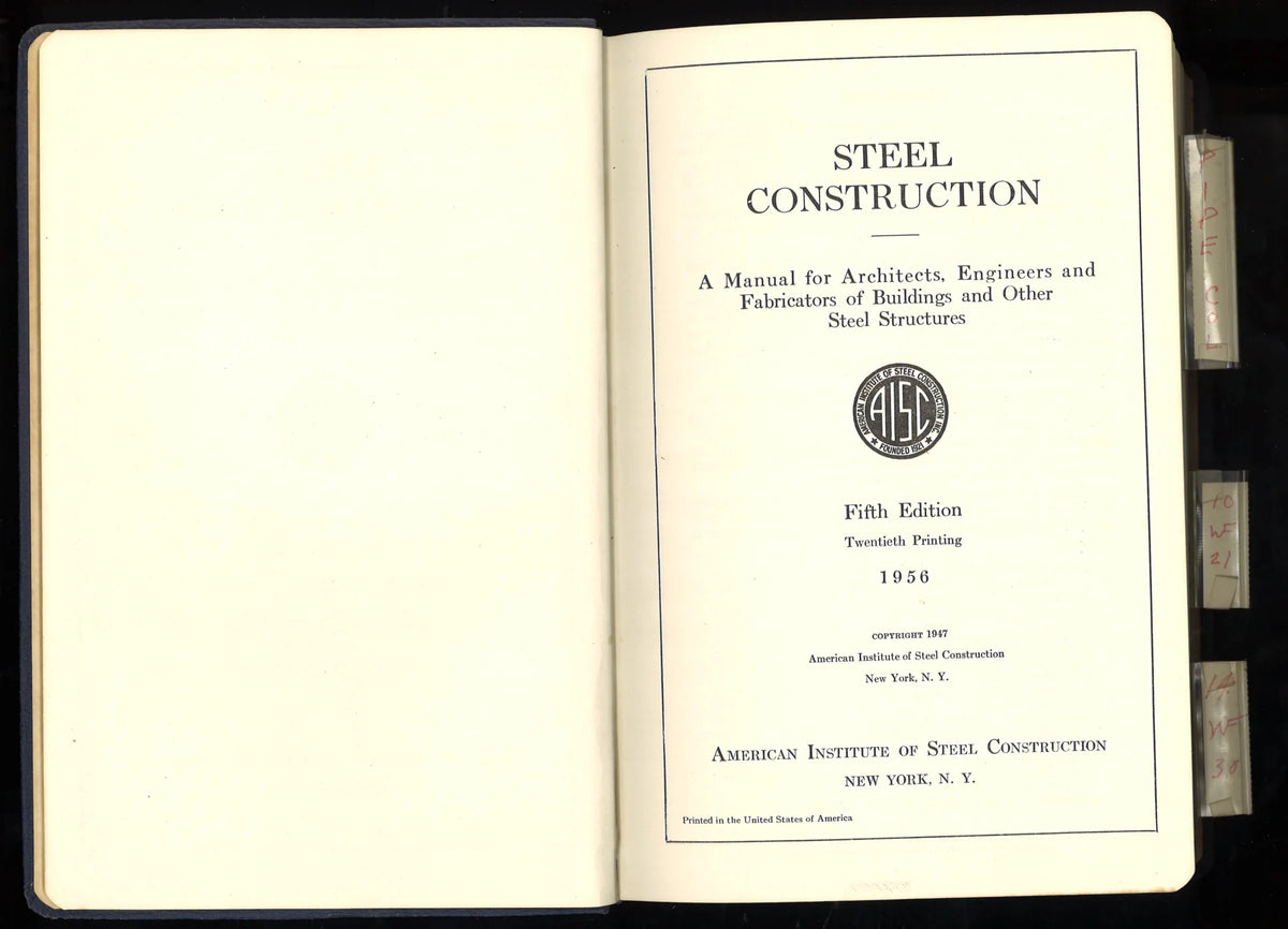 Steel Construction Manual of The American Institute of Steel Construction (5th Edition) - The Bookstore