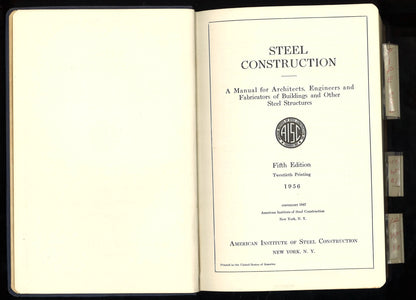 Steel Construction Manual of The American Institute of Steel Construction (5th Edition) - The Bookstore