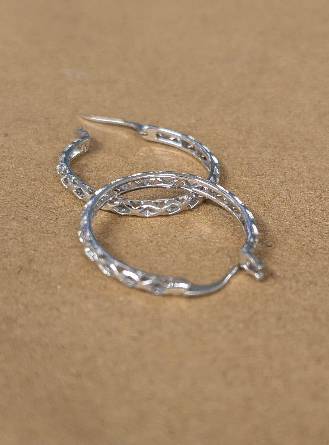 Sterling Silver Basket Hoop Earrings The Bookstore