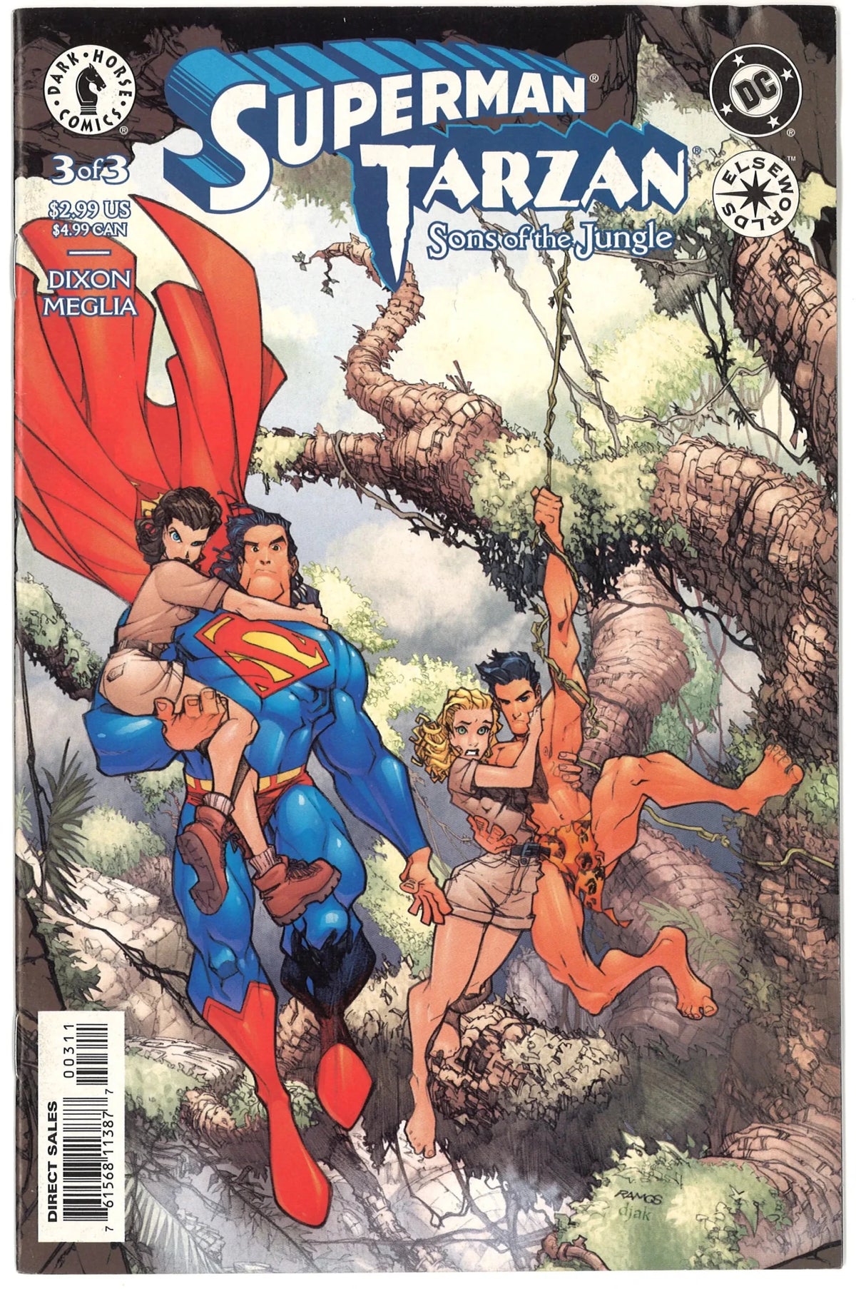 Superman / Tarzan: Sons of the Jungle 1, 2, 3 – Dark Horse Comics – Chuck Dixon & Carlos Meglia - The Bookstore