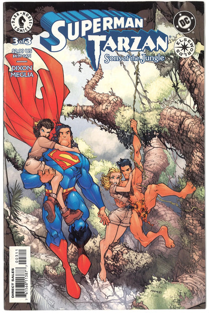 Superman / Tarzan: Sons of the Jungle 1, 2, 3 – Dark Horse Comics – Chuck Dixon & Carlos Meglia - The Bookstore