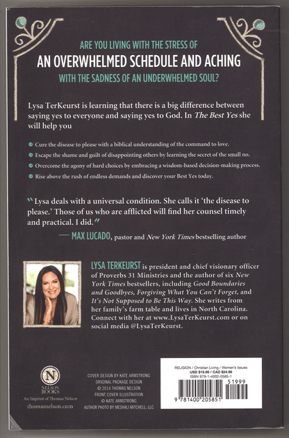 The Best Yes: Making Wise Decisions in the Midst of Endless Demands - The Bookstore