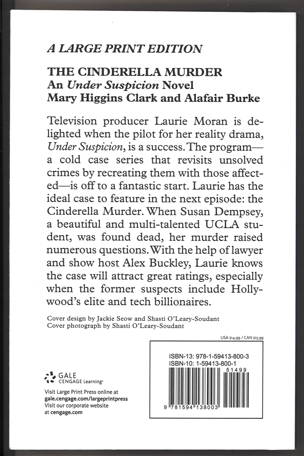 The Cinderella Murder: An Under Suspicion Novel - Large Print - The Bookstore