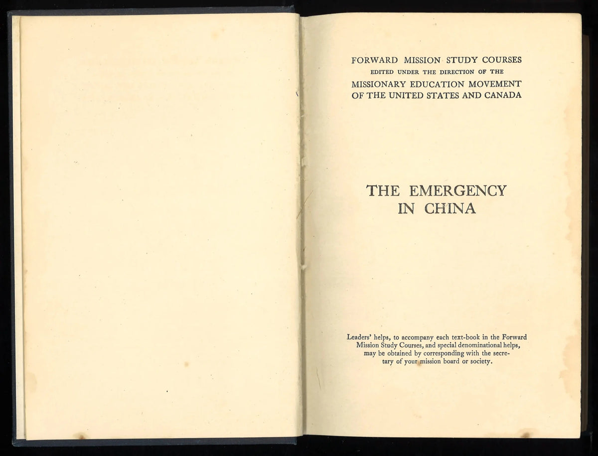 The Emergency in China - The Bookstore