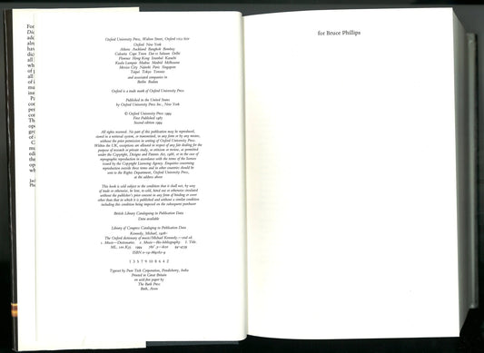 The Oxford Dictionary of Music (New Edition) Michael Kennedy
