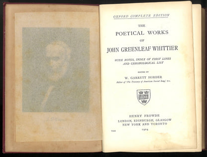 The Poetical Works of John Greenleaf Whittier My Store