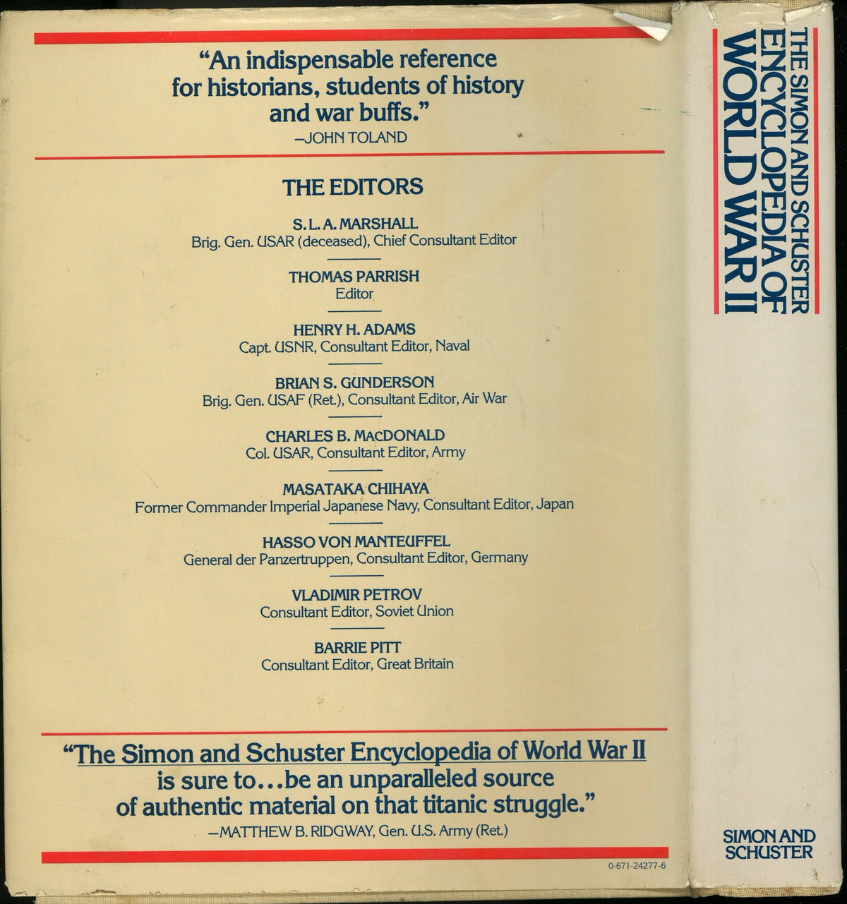 The Simon and Schuster Encyclopedia of World War II Thomas Parrish