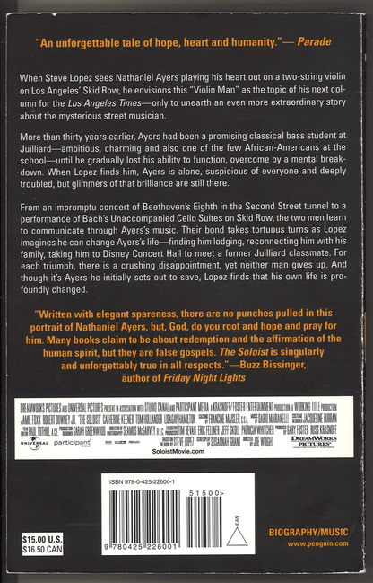 The Soloist: A Lost Dream, an Unlikely Friendship, and the Redemptive Power of Music (Mti) - The Bookstore