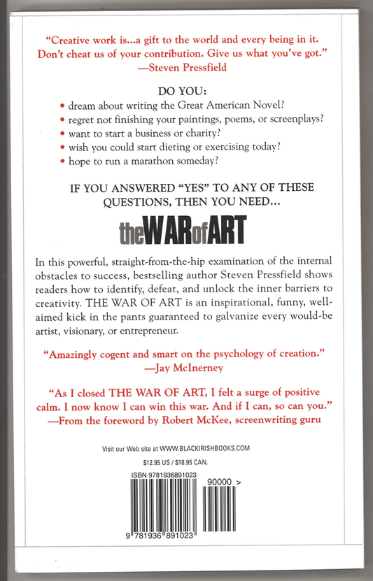 The War of Art: Break Through the Blocks and Win Your Inner Creative Battles - The Bookstore