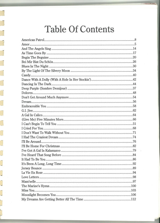 The White Cliffs of Dover Songbook Various