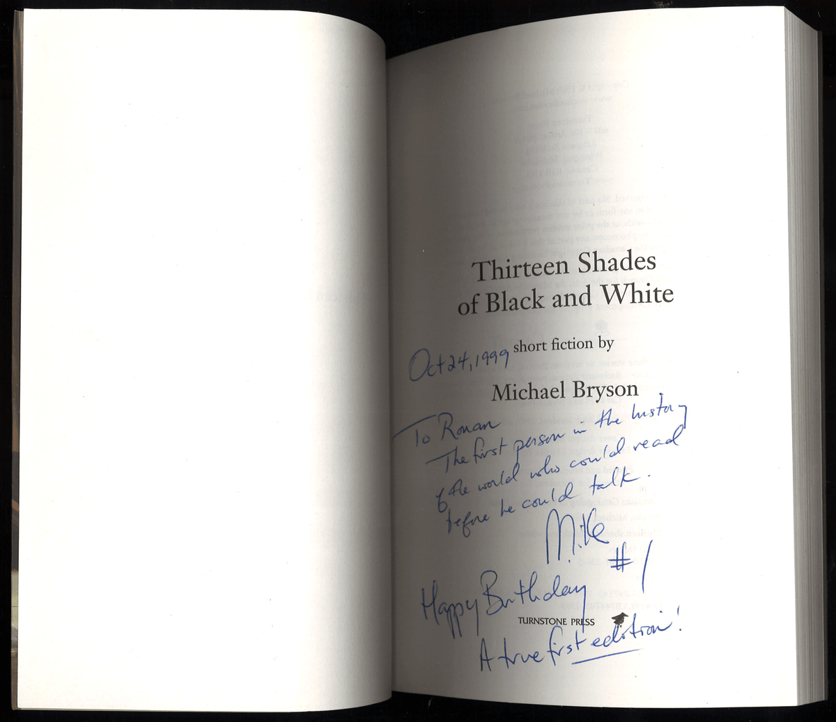 Thirteen Shades of Black and White (Signed) - The Bookstore