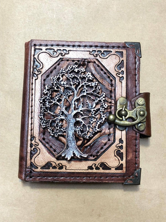 Tree of Life Mini Leather Journal ML Marcaleather