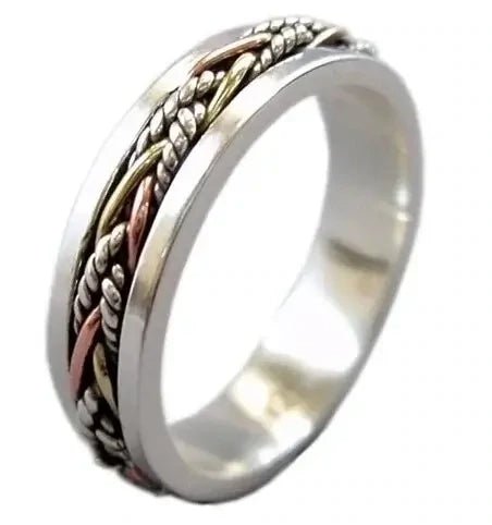 Twine Sterling Silver Meditation Spinner Ring My Store