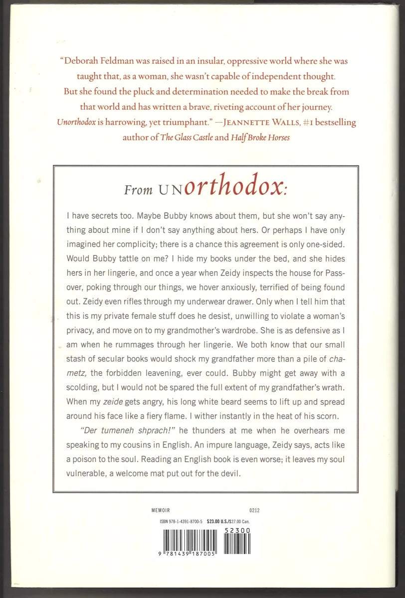Unorthodox: The Scandalous Rejection of My Hasidic Roots - The Bookstore