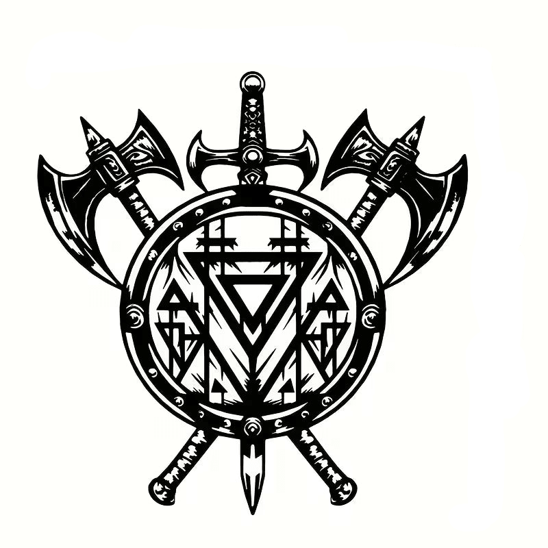 Viking Shield Metal Wall Art - The Bookstore