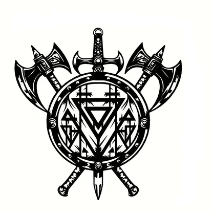 Viking Shield Metal Wall Art - The Bookstore