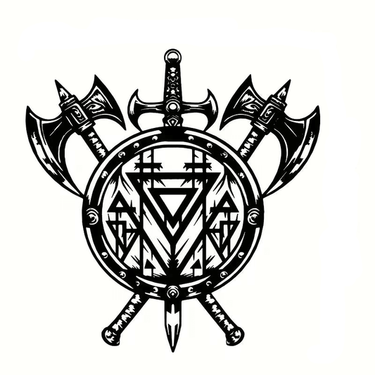 Viking Shield Metal Wall Art - The Bookstore