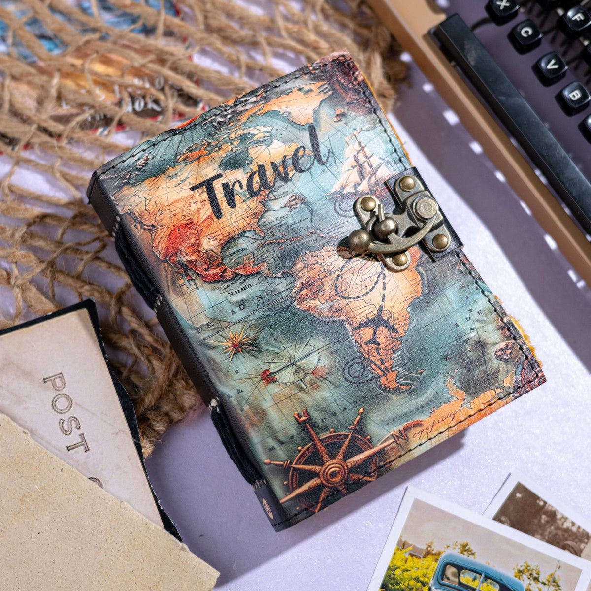 Vintage Leather Journal for Travel Lovers R K Handicrafts and Exporters