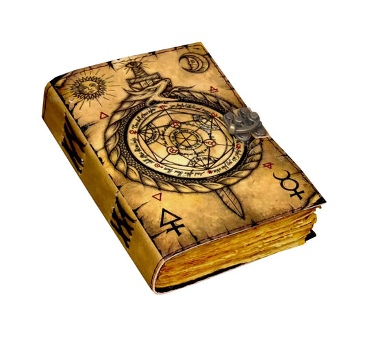 Vintage Leather Journal with Compass Print R K Handicrafts and Exporters
