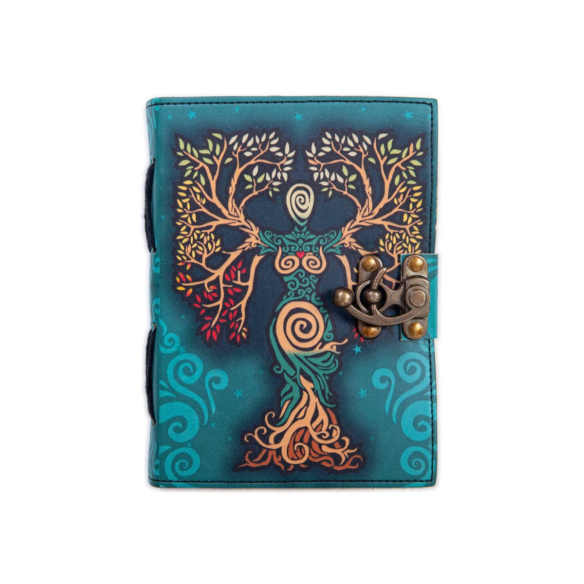 Vintage Leather Journal with Mother of Earth Print R K Handicrafts and Exporters